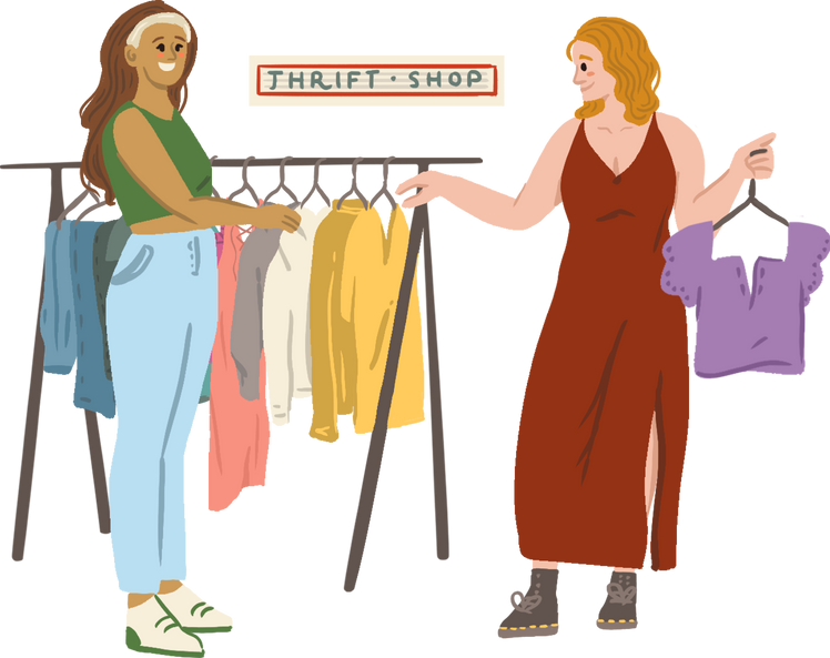 Thrift-Shopping Detailed Organic Sustainable Group Activities